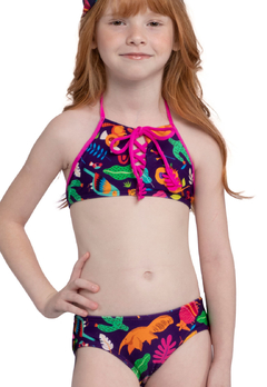 Biquini Cropped Siri Kids Estampa Pantanal - comprar online