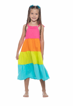 Vestido Siri Kids Alexia Babados Colors - comprar online