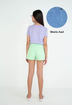 Shorts Dimy Candy Boyfriend Color Azul Gloss - comprar online