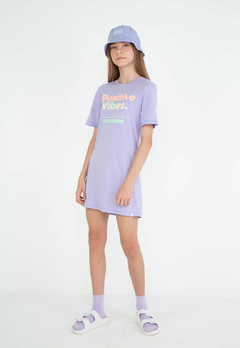 Vestido Dimy Candy T-Dress Over Lilás Lilac - loja online