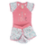 Pijama Infantil, Feminino, Short/Saia, Flamingo