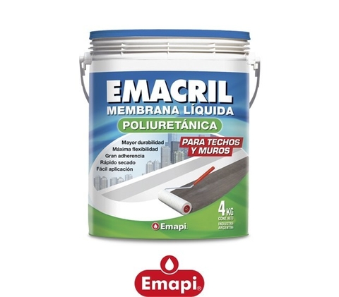 Emacril Membrana Líquida Poliuretánica x 4kg