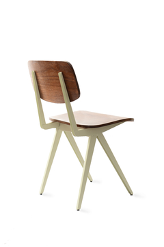 CH 2 - Base beige con respaldo en madera oscura. - comprar online