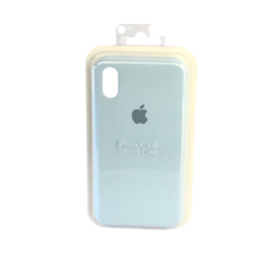 Funda de silicona iPhone celeste pastel