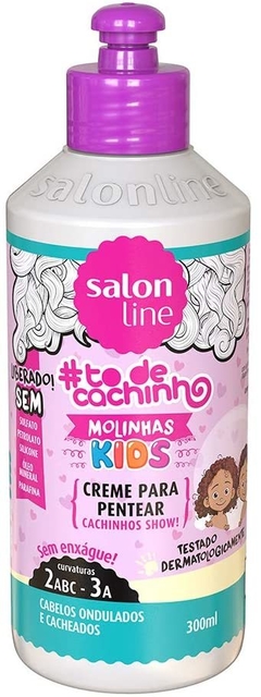 CREME DE PENTEAR SALON LINE #TODECACHOS 300ML MOLINHA KIDS CABELOS ONDULADOS E CACHEADOS