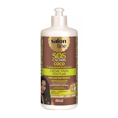 CREME DE PENTEAR SALON LINE SOS 500GR CACHOS COCO TRATAMENTO PROFUNDO