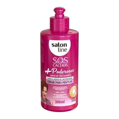 CREME DE PENTEAR SALON LINE SOS 300ML +PODEROSOS ONDULADOS E CACHEADOS