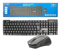 Kit Teclado E Mouse S/fio 2.4ghz Wireless Inova Key-8389