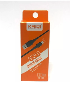 Cabo De Dados Usb Kaidi Kd-176c Type-c 1 Metro Preto