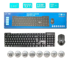 Kit Teclado E Mouse S/fio 2.4ghz Wireless Inova Key-8389 - comprar online