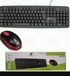 Kit Teclado E Mouse Usb Com Fio 1000dpi X-cell Xc-cb-03