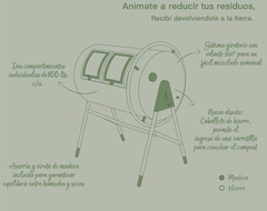 Compostera Rotativa Reciclada - comprar online