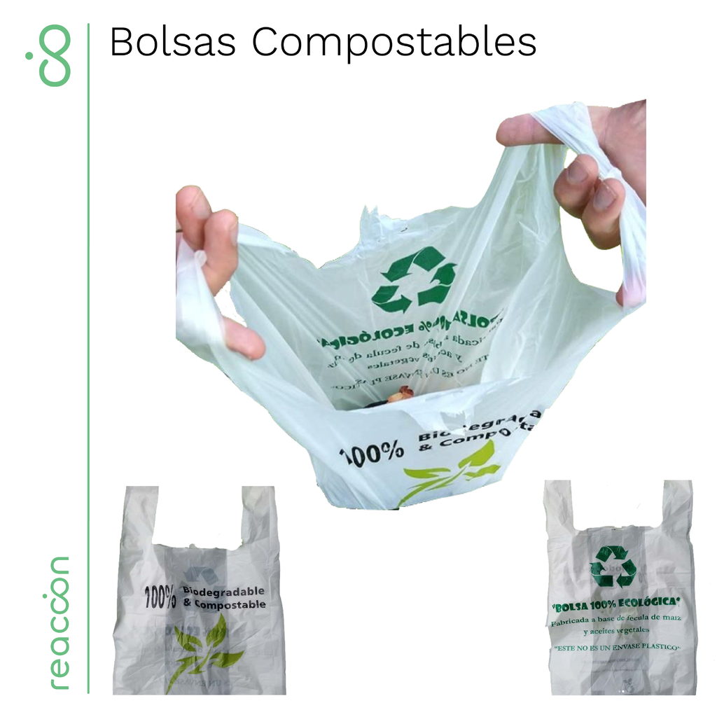 10 Bolsas compostables - Comprar en reaccion
