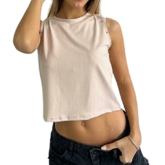 Imagen de Remera sin Mangas Crop con Tachas