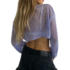 Top Crop Tejido Mangas Largas - comprar online