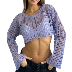 Top Crop Tejido Mangas Largas