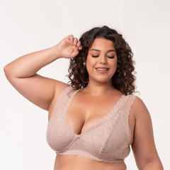 Sutiã sem Bojo Estruturado Plus Size Vera em Renda (Ref:6028) na internet