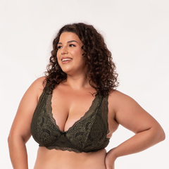 Sutiã sem Bojo Estruturado Plus Size Vera em Renda (Ref:6028) - Thailú Lingerie Atacado