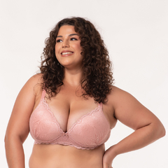 Sutiã Com Bojo Estruturado Plus Size Kássia em Renda (Ref:6030)