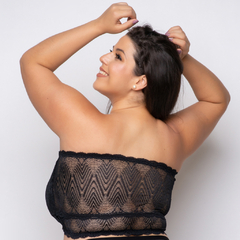 Top Faixa com Bojo Estruturado Plus Size Andria em Renda (Ref:6034) - comprar online