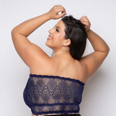 Top Faixa com Bojo Estruturado Plus Size Andria em Renda (Ref:6033) - comprar online