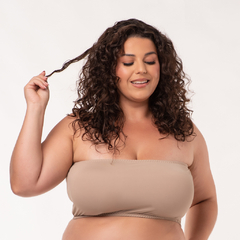 Top Faixa com Bojo Estruturado Plus Size Virginia em Microfibra (Ref:6046)