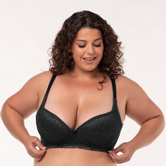 Sutiã Com Bojo Estruturado Plus Size Flavia em Renda (Ref:6190) - loja online