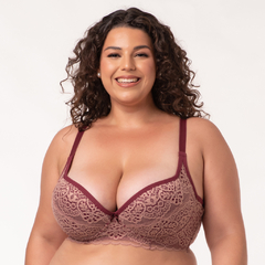 Sutiã Com Bojo Estruturado Plus Size Flavia em Renda (Ref:6190)