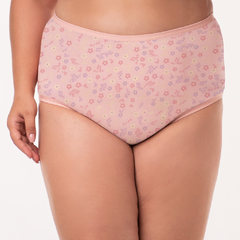 Calcinha Clássica Plus Size Clarice em Cotton Estampado (Ref:6207) - Thailú Lingerie Atacado