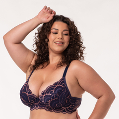 Sutiã sem Bojo Estruturado Plus Size Desiree em Renda (Ref:6216) na internet