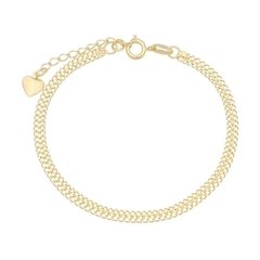 Pulseira malha lacraia folheada em ouro 18k