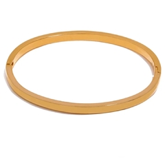 Bracelete liso em aço inoxidável resistente à água - comprar online