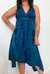 Vestido Indiano de Pontas Estonado Marrocos Azul Jeans - comprar online