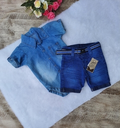 Conjunto jeans de bebê 