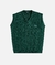 Knit Vest ''BRAID'' Green Fdr