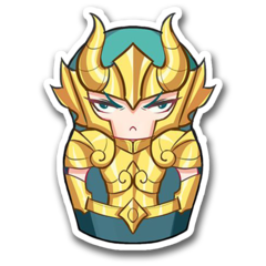 /STICKER_CDZ: Shura de Capricornio (Mamushka)