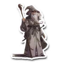 /STICKER_EL_SEÑOR_DE_LOS_ANILLOS: Gandalf