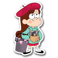 /STICKERS_GRAVITY_FALLS: Mabel_Pintora