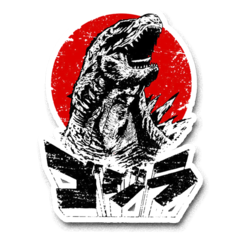 /STICKER_GODZILLA: nippon 2