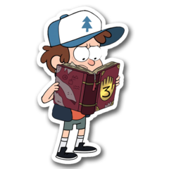 /STICKERS_GRAVITY_FALLS: Dipper_Libro