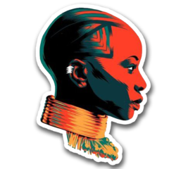 /STICKER_COMICS_MARVEL: OKOYE (PERFIL)