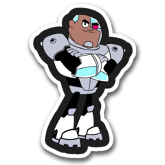 /STICKER_COMICS_DC Cyborg_TITANS_GO!