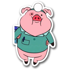 /STICKERS_GRAVITY_FALLS: Pato_Doctor