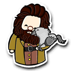 /STICKER_HARRY_POTTER: Hagrid_y_Buckbeak (CHIBI)