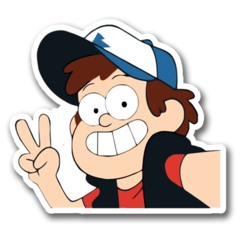 /STICKERS_GRAVITY_FALLS: DIPPER_V