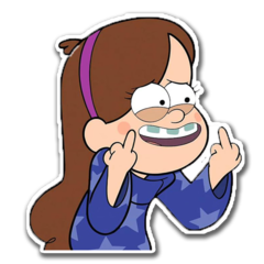 /STICKERS_GRAVITY_FALLS: Mabel_Fuck_You