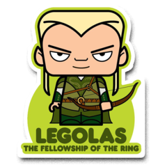 /STICKER_EL_SEÑOR_DE_LOS_ANILLOS: Legolas (chibi)