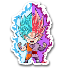 /sticker_Dragon Ball: Goku (Blue-Rose)