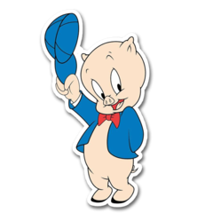 /STICKERS_LOONEY_TUNES: Porky