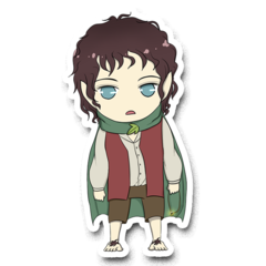 /STICKER_EL_SEÑOR_DE_LOS_ANILLOS: Frodo (chibi)